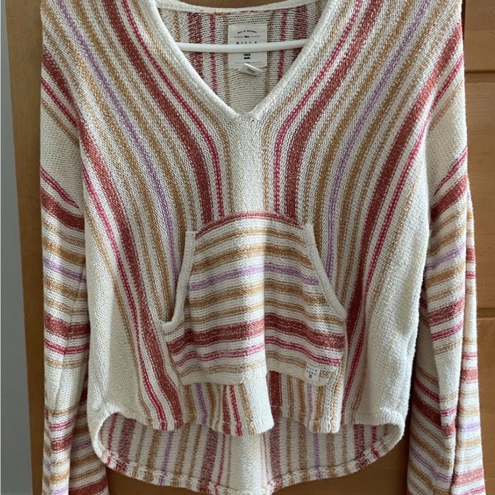Billabong Multicolor V-Neck Striped Sweater XS